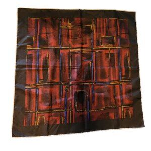Vintage Rhodia Italia Scarf Multicolor Geometric Acetate 18 In‎ Sq Made in Italy